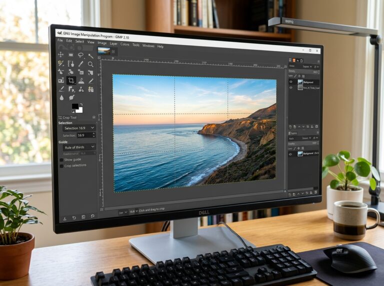 gimp crop composition tutorial