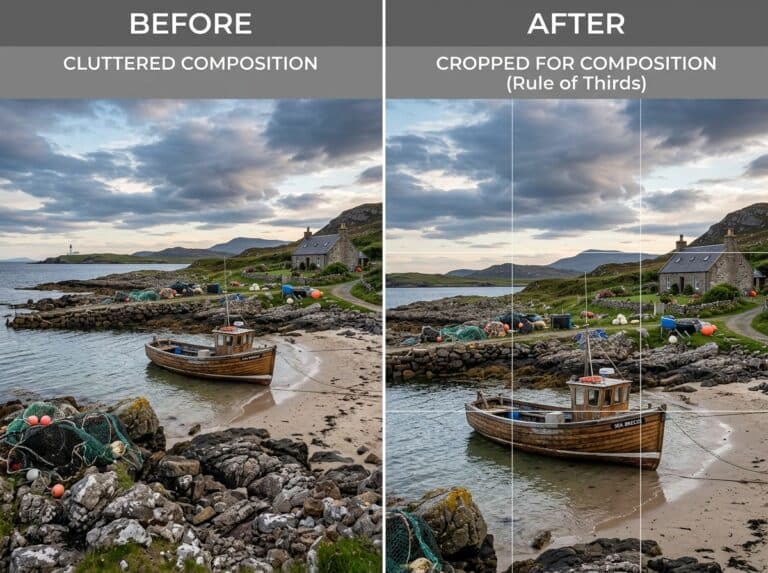 crop photos for better composition